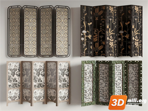Folding screen Skp Files 